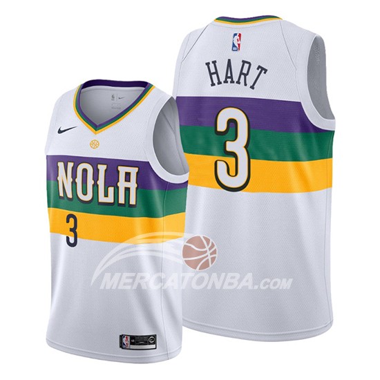Maglia New Orleans Pelicans Josh Hart Citta Bianco